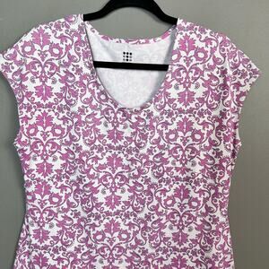 Title Nine dress Large athletic sporty scroll pink tennis pickleball floral